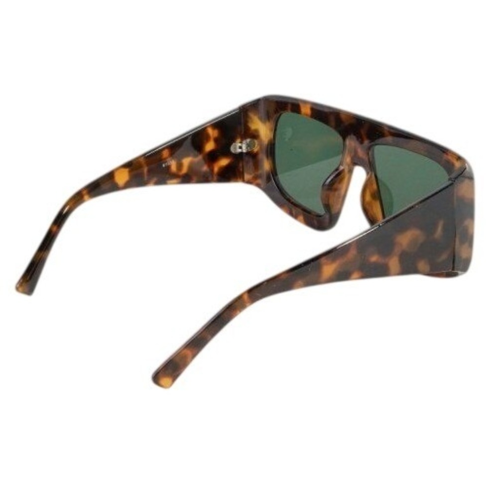 Women Tortoise Shell Oversized Shield Sunglasses Flat Top Retro Chunky Frame NEW - Picture 5 of 5